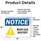 Signmission Main Gas Shutoff OSHA Notice Sign, Vinyl Decal, 7in W x 5in L, 2PK OS-2PACK-NS-D-57-L-15916 - alternate 3